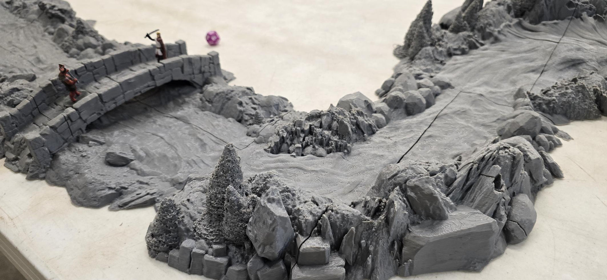 Guardia Modular Riverways – 28mm Kingdom of Guardia Terrain, 3D Printed Unpainted PLA River System