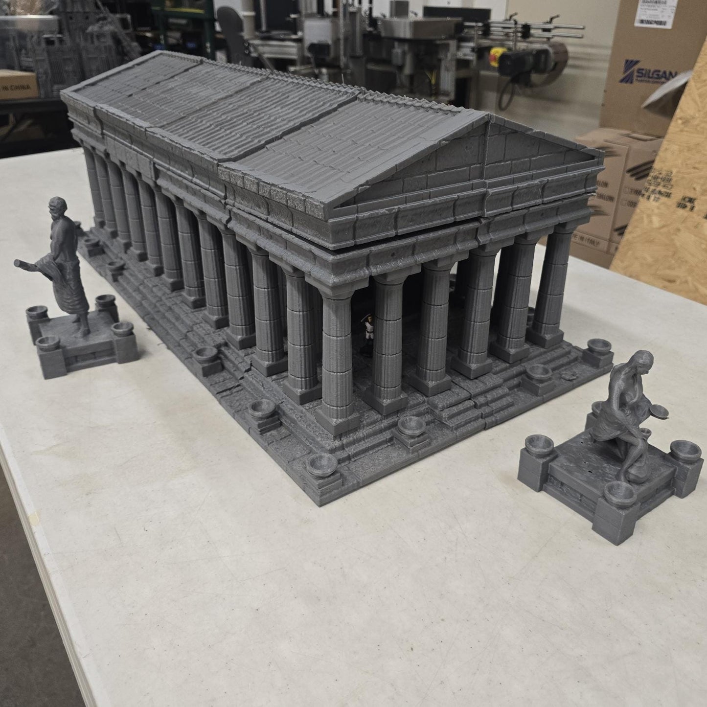 Ancient Roman Temple – 28mm Classical Building, 3D Printed Unpainted PLA Terrain