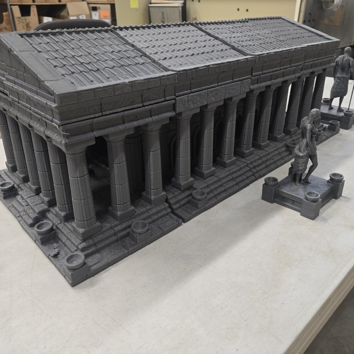 Ancient Roman Temple – 28mm Classical Building, 3D Printed Unpainted PLA Terrain