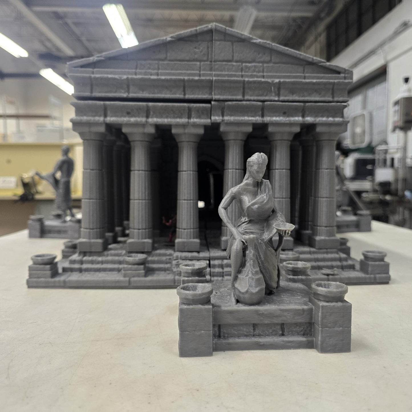 Ancient Roman Temple – 28mm Classical Building, 3D Printed Unpainted PLA Terrain