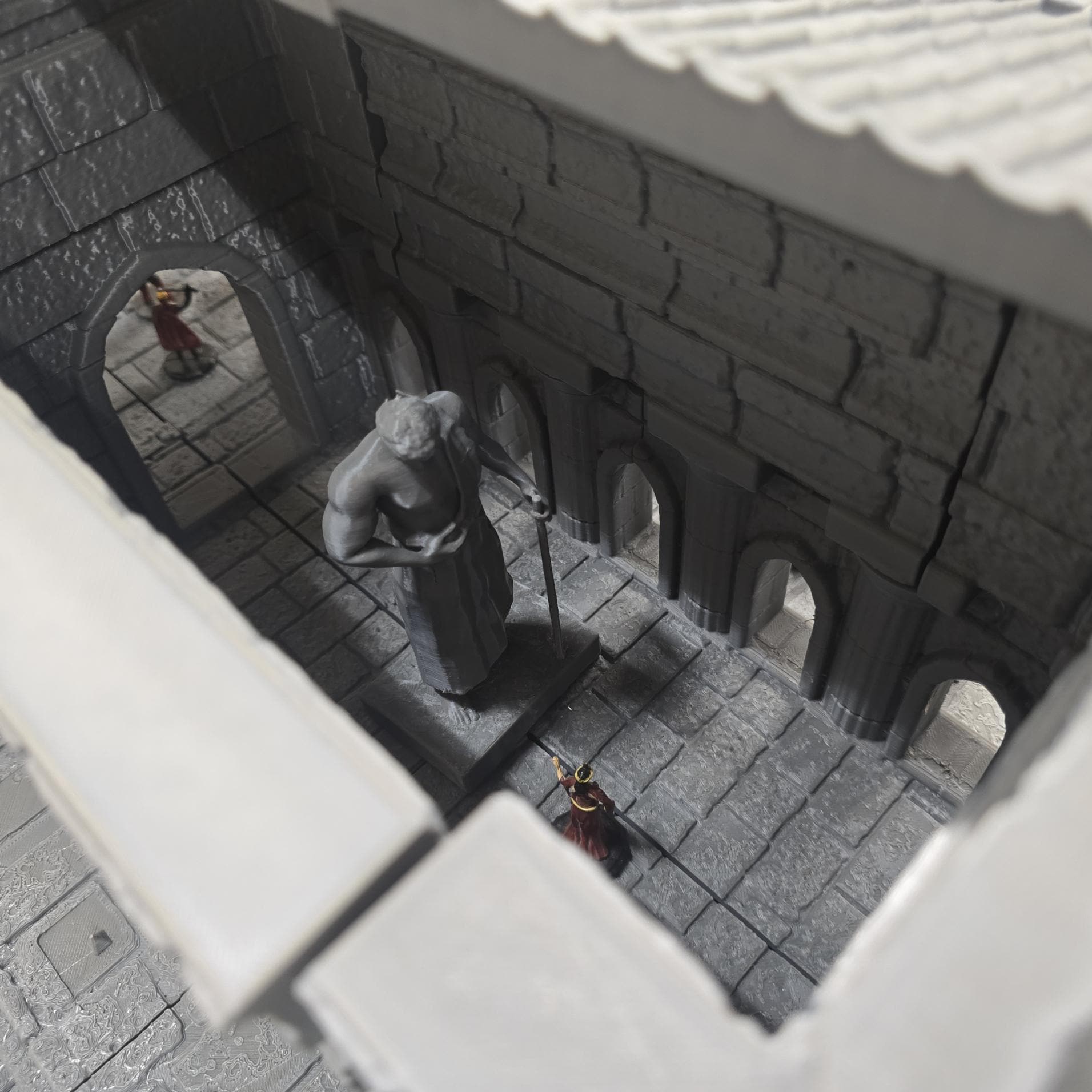 Ancient Roman Temple – 28mm Classical Building, 3D Printed Unpainted PLA Terrain
