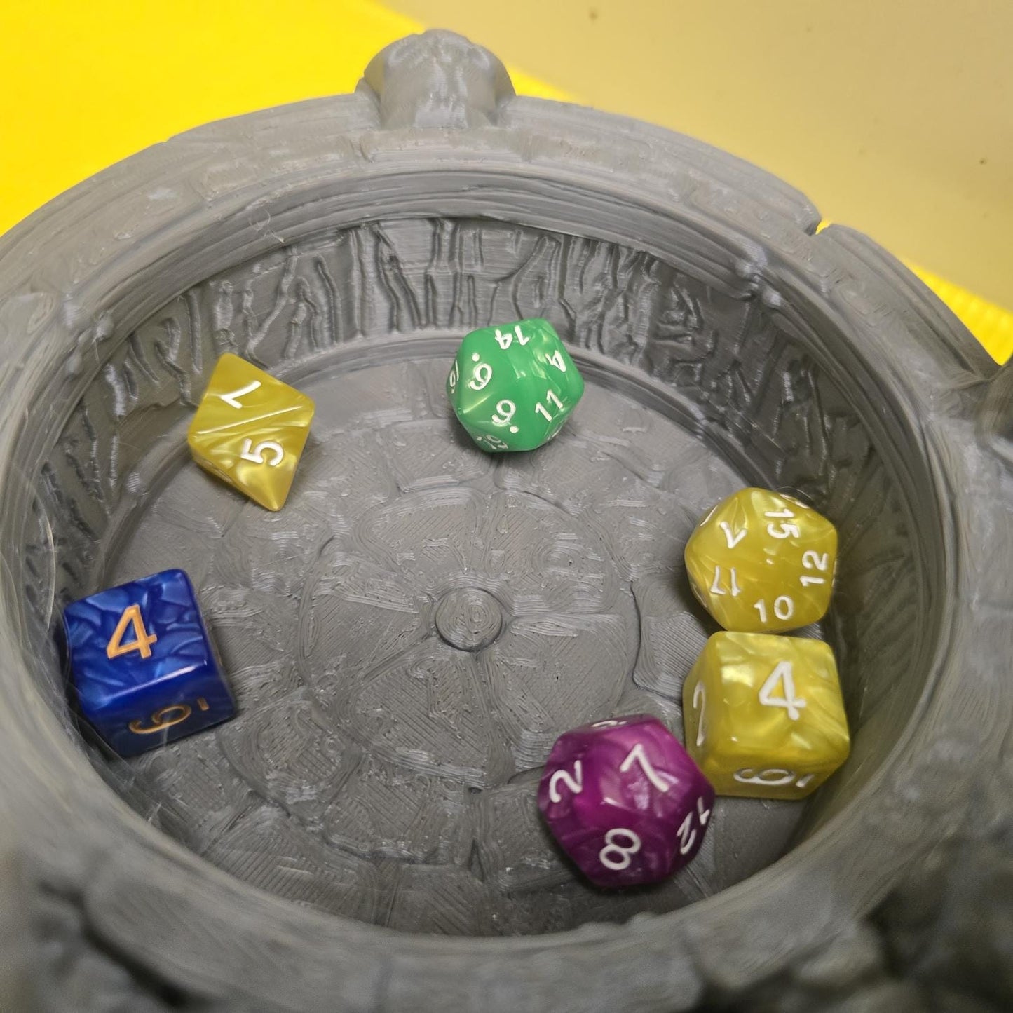 Kingdom of Guardia Crow Ritual Dice Tray – 3D Printed Unpainted PLA Terrain for Tabletop RPGs