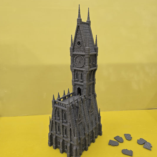 Imperial ClockTower – 28mm City Tower, 3D Printed Unpainted PLA