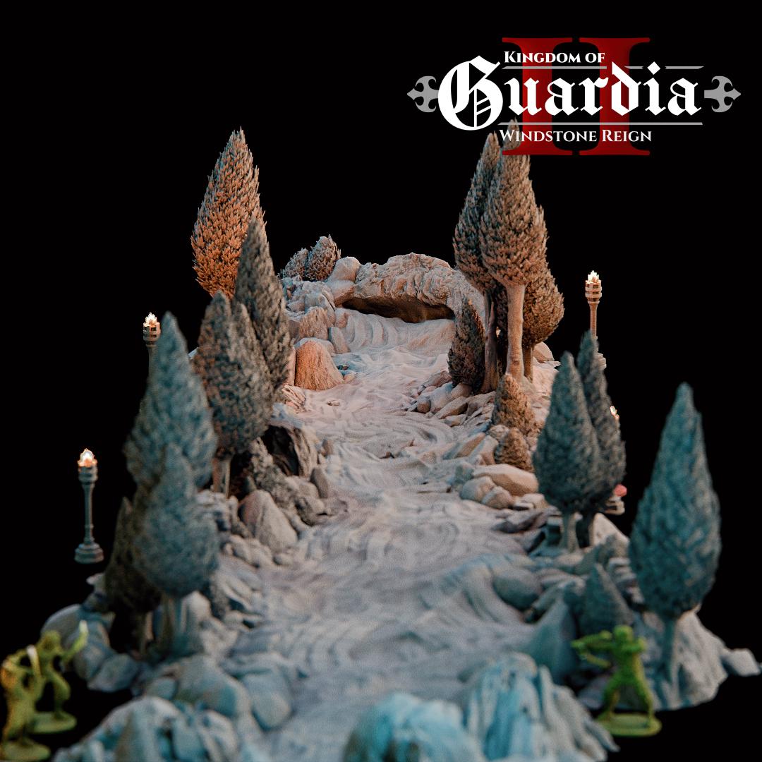 Guardia Modular Riverways – 28mm Kingdom of Guardia Terrain, 3D Printed Unpainted PLA River System