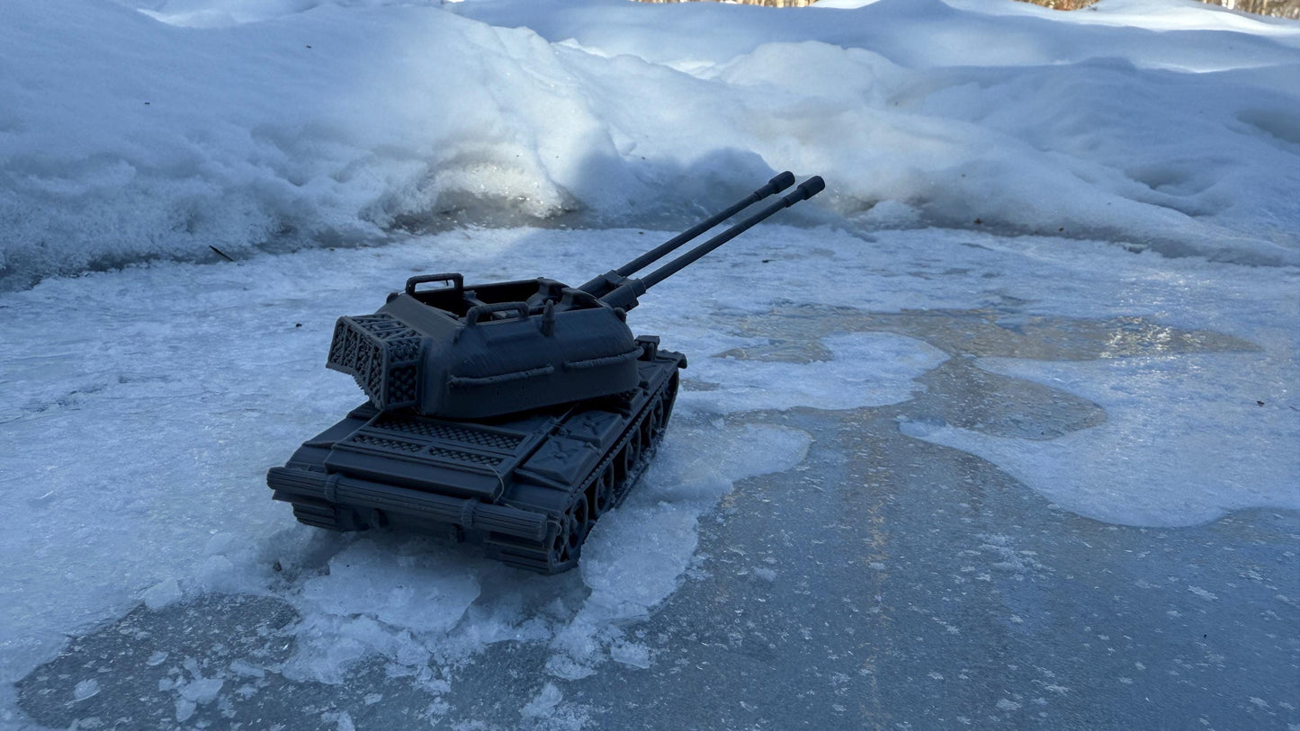 ZSU-57, Soviet union, cold war tank, cold war, tank, Russian, Tabletop terrain, tabletop gaming,