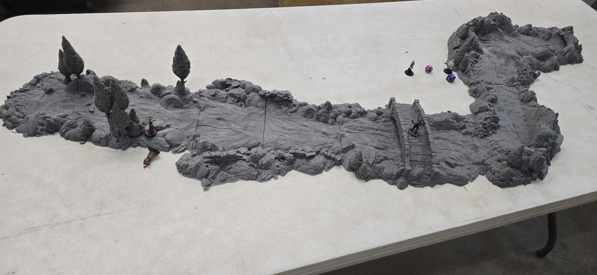 Guardia Modular Riverways – 28mm Kingdom of Guardia Terrain, 3D Printed Unpainted PLA River System