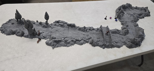 Guardia Modular Riverways – 28mm Kingdom of Guardia Terrain, 3D Printed Unpainted PLA River System