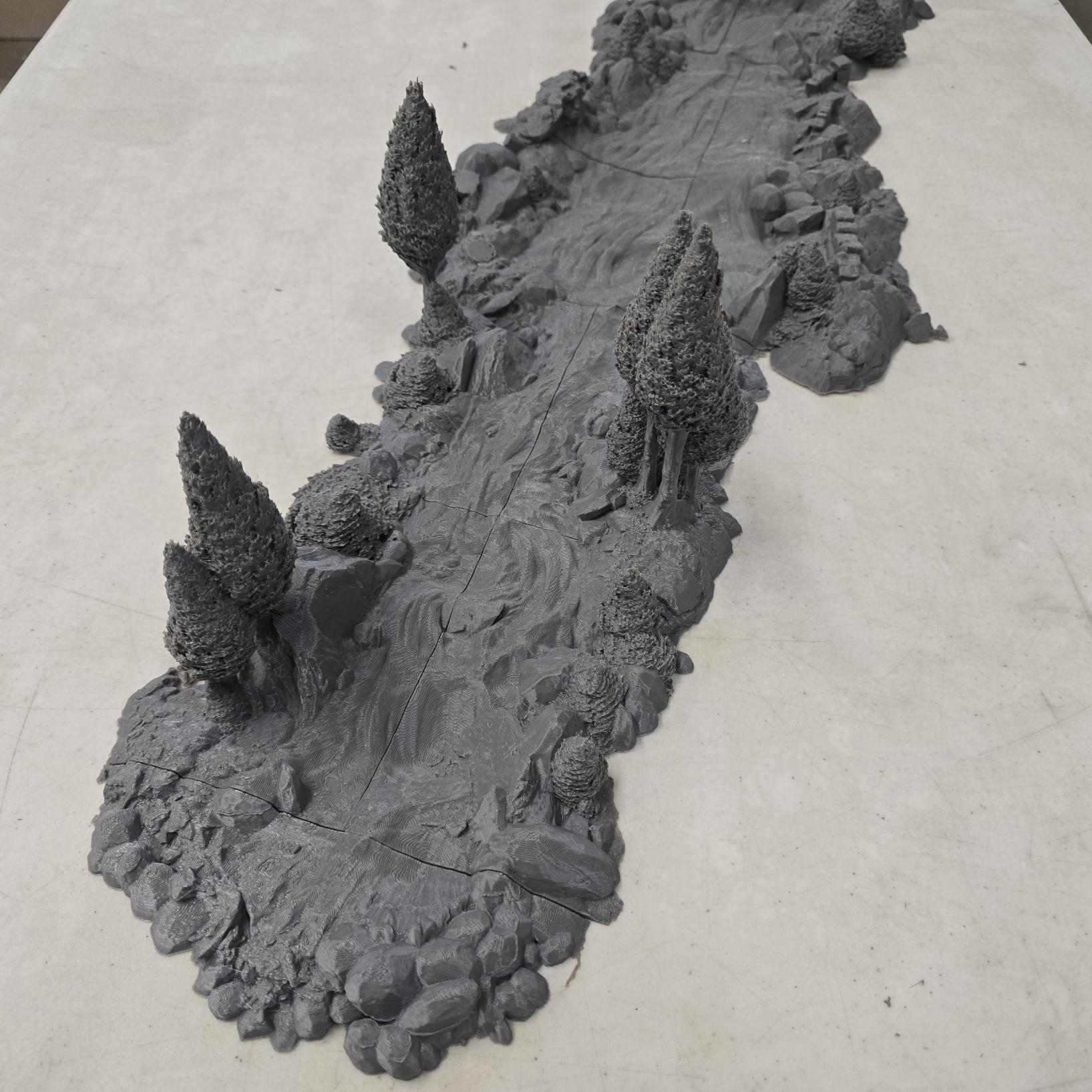 Guardia Modular Riverways – 28mm Kingdom of Guardia Terrain, 3D Printed Unpainted PLA River System