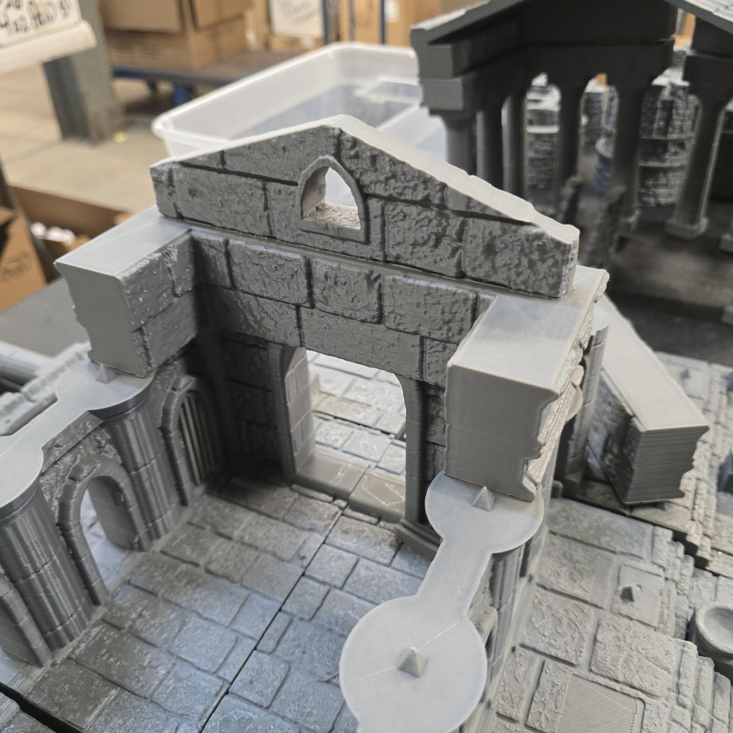 Ancient Roman Temple – 28mm Classical Building, 3D Printed Unpainted PLA Terrain