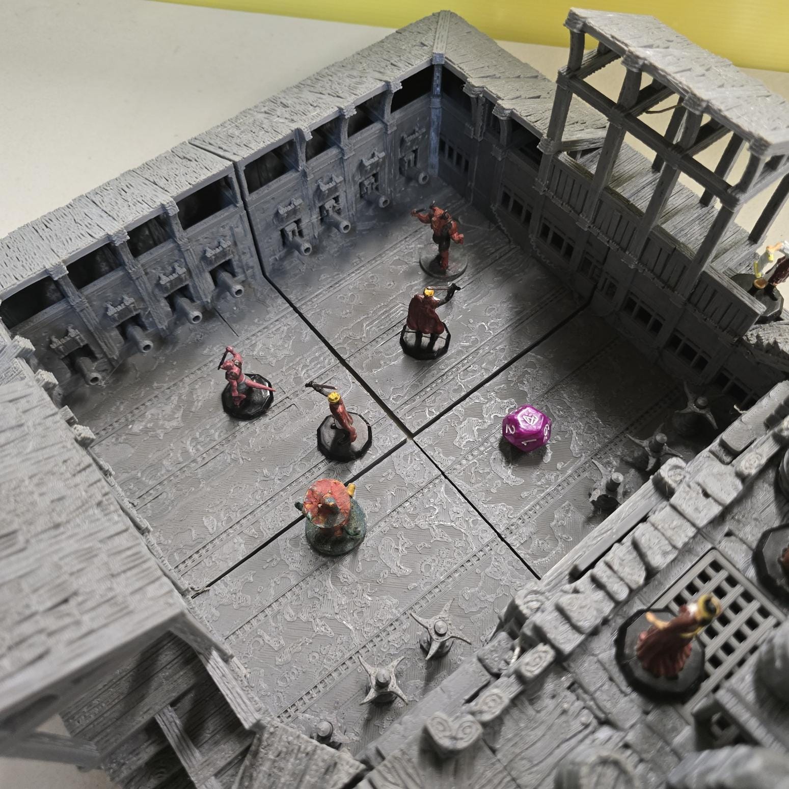 Baethgen Battle Zone – 28mm Medieval City Arena Fight Pit, 3D Printed Unpainted PLA Terrain