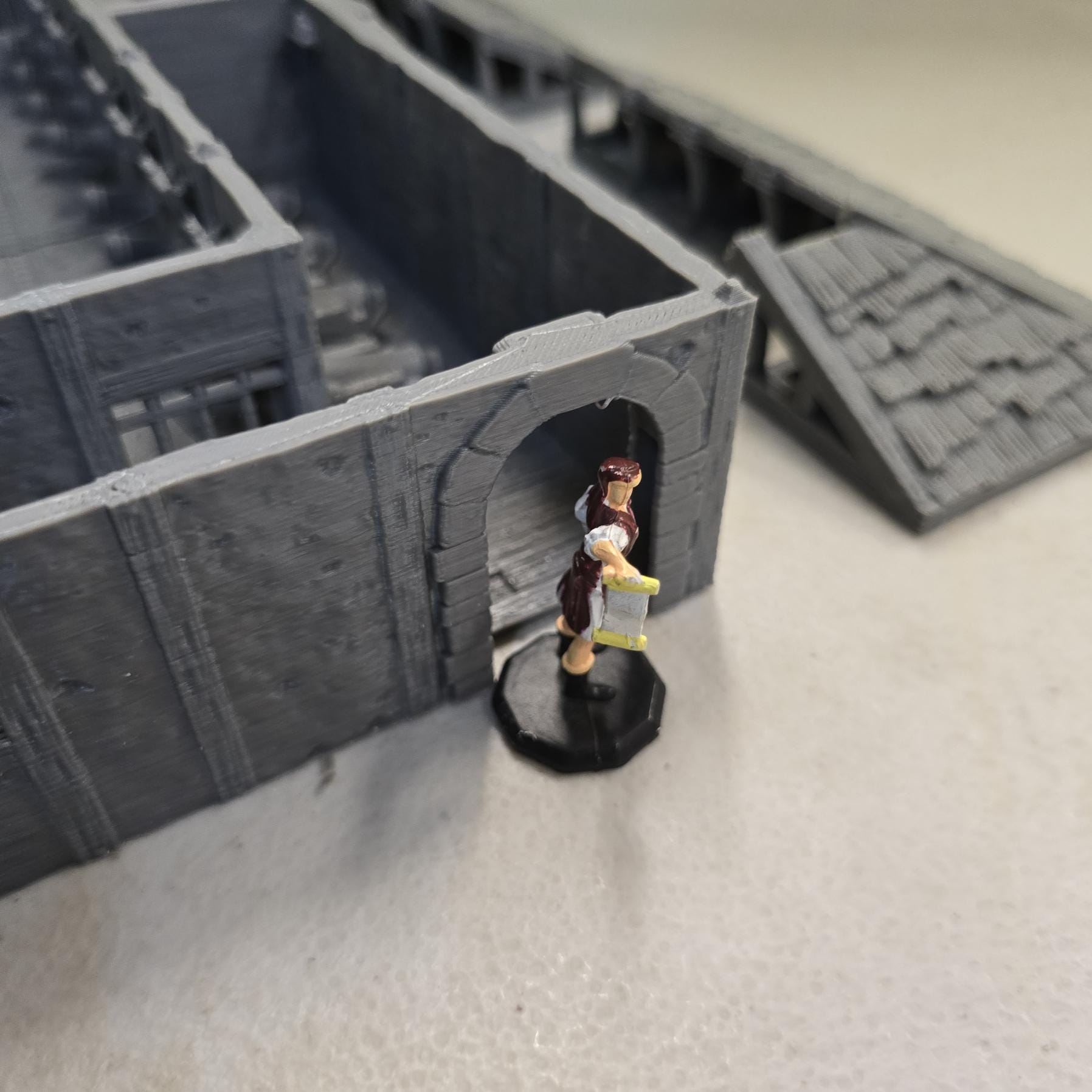 Baethgen Battle Zone – 28mm Medieval City Arena Fight Pit, 3D Printed Unpainted PLA Terrain