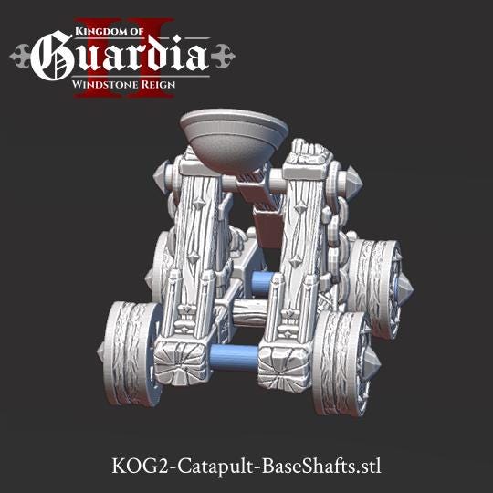 Kingdom of Guardia Catapult – 28mm 3D Printed Unpainted PLA Siege Engine Terrain