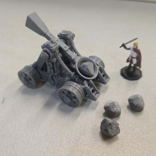 Guardia Kingdom Catapult – 28mm 3D Printed Unpainted PLA Siege Engine Terrain