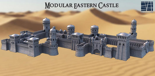 28mm Modular Eastern Castle Set – 28mm Fortress Terrain Building for Tabletop RPGs