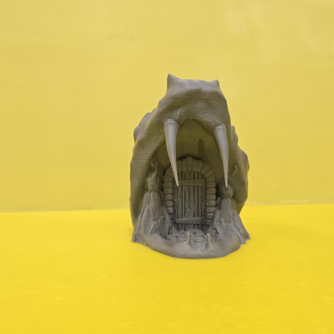 28mm Snake Head Cave Entrance – 3D Printed Unpainted PLA Terrain