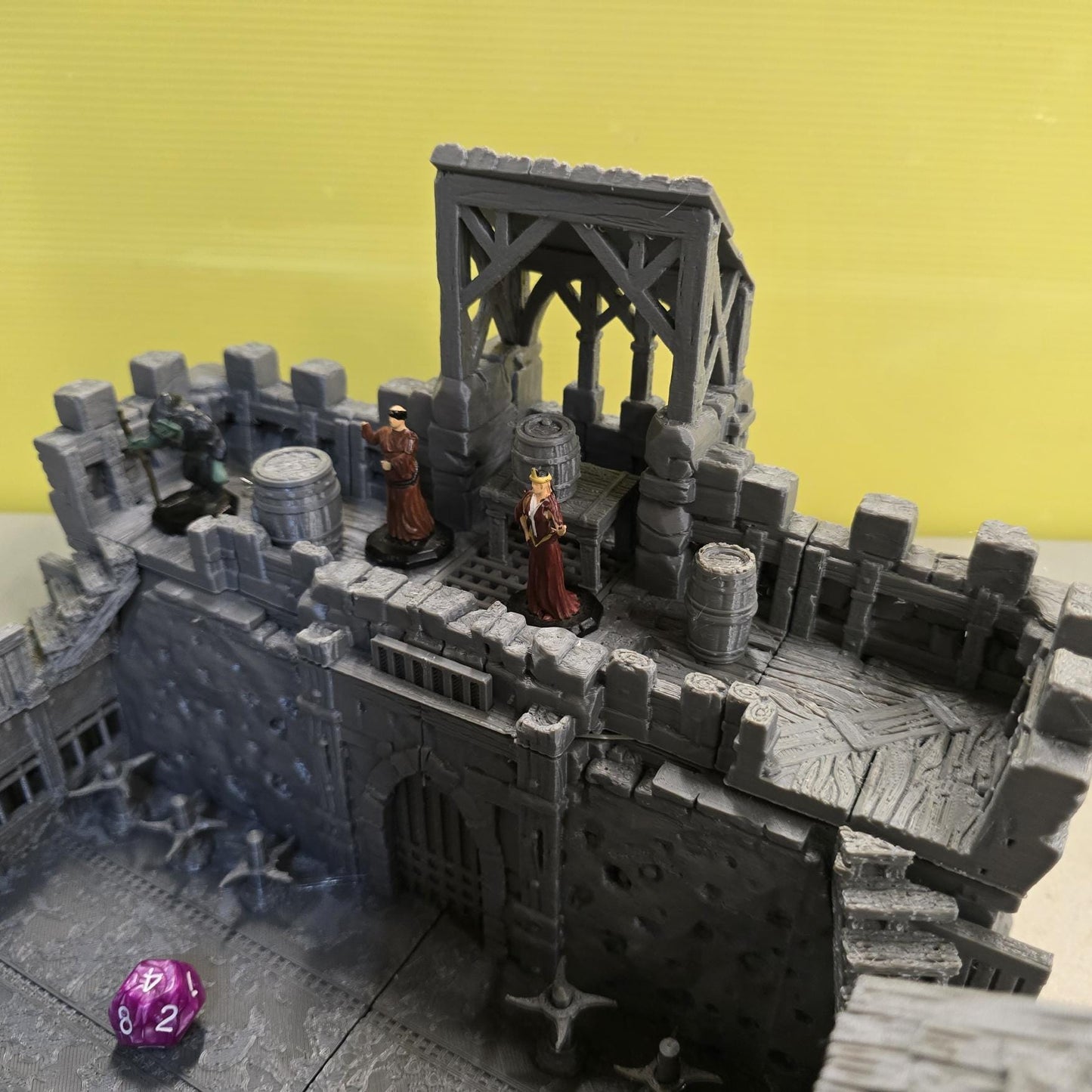 Baethgen Battle Zone – 28mm Medieval City Arena Fight Pit, 3D Printed Unpainted PLA Terrain