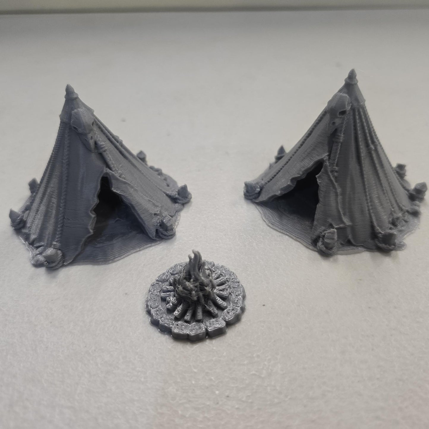 Guardia Forest Campsite – 28mm 3D Printed Unpainted PLA Modular Camp Terrain for Tabletop RPGs & Wargaming