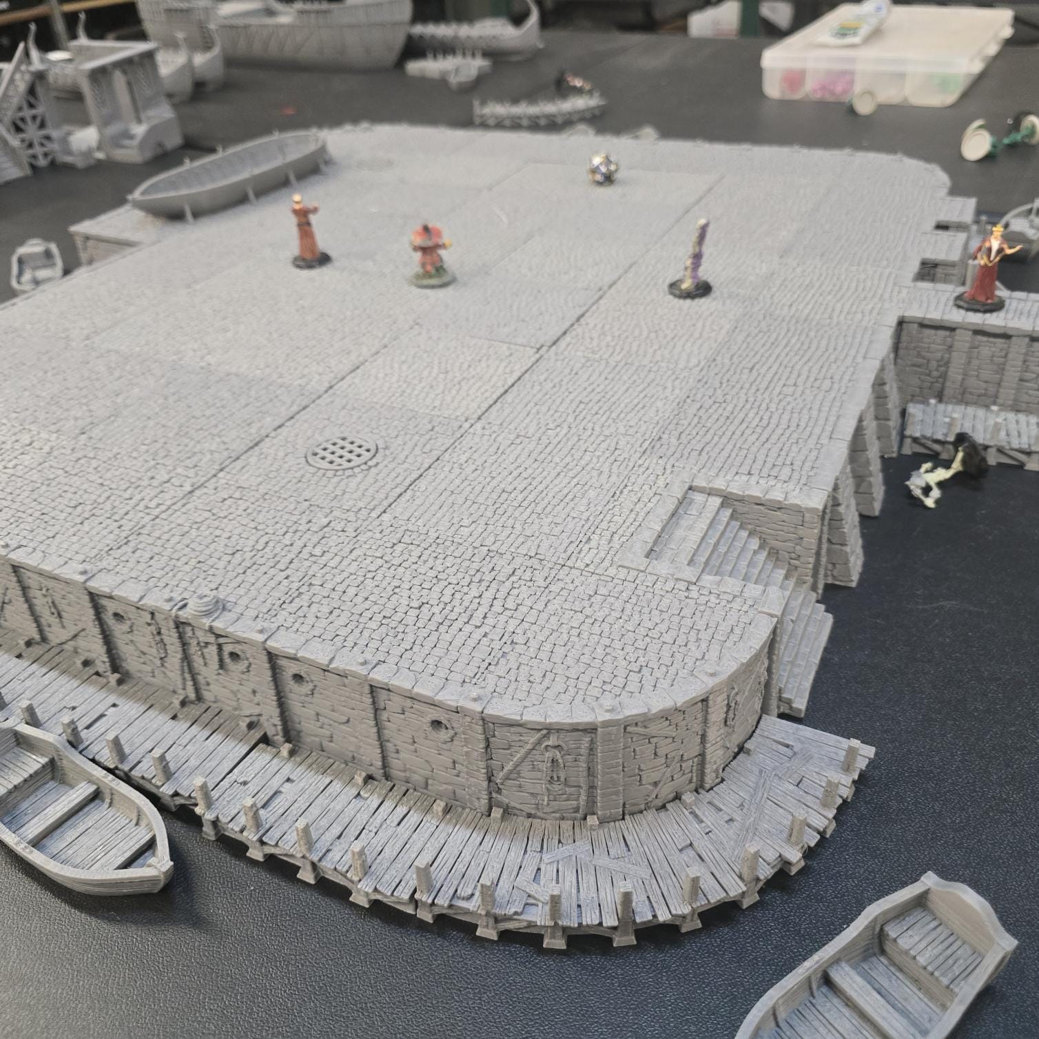 Large Quay Dock & Sewer System Set, Docks, Ancrabourg, cobblestone streets and sewers