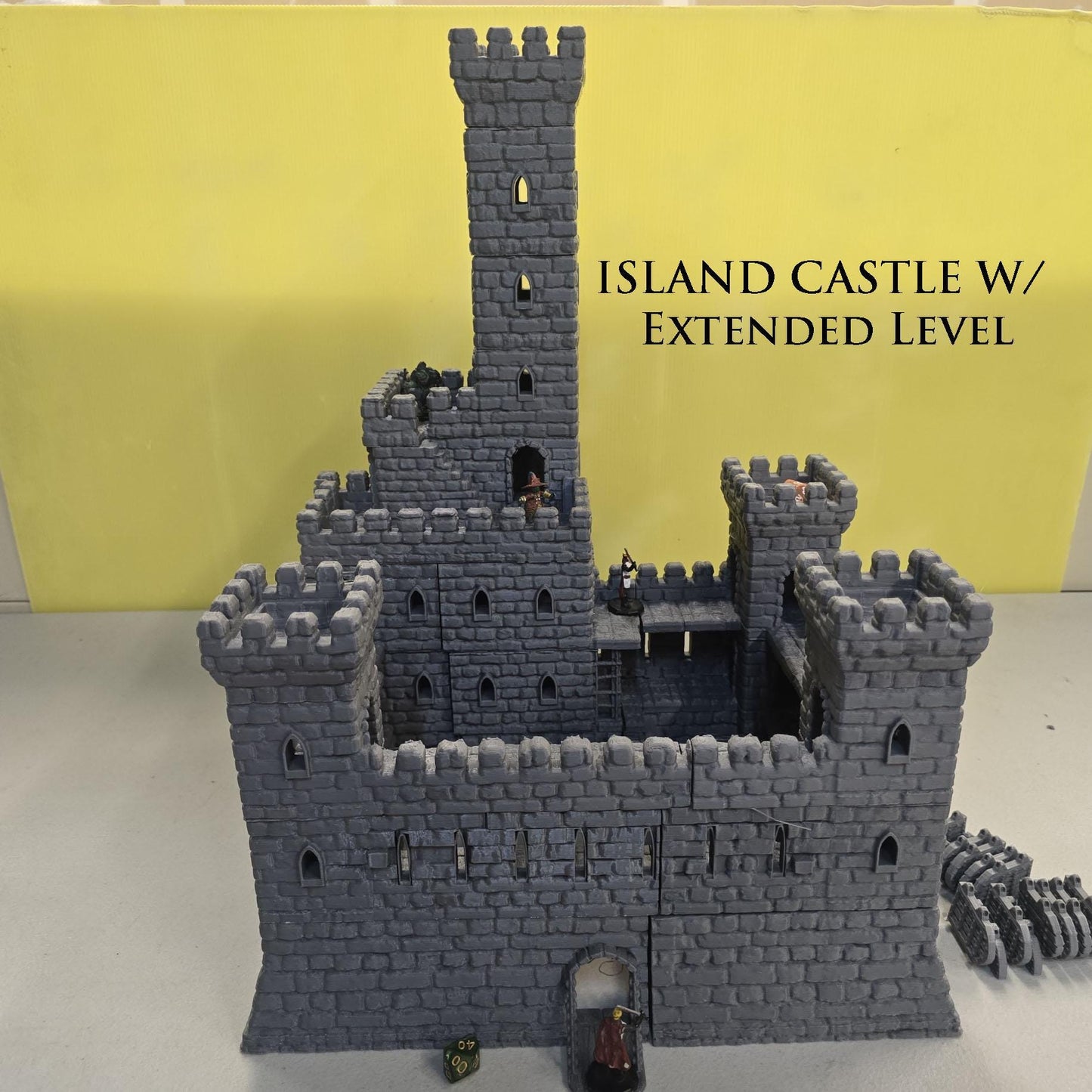 Island Castle, Castle, Fortress, Island Fort, Small Fort, Fort, Dungeons and Dragons, Castle Terrain, tabletop terrain