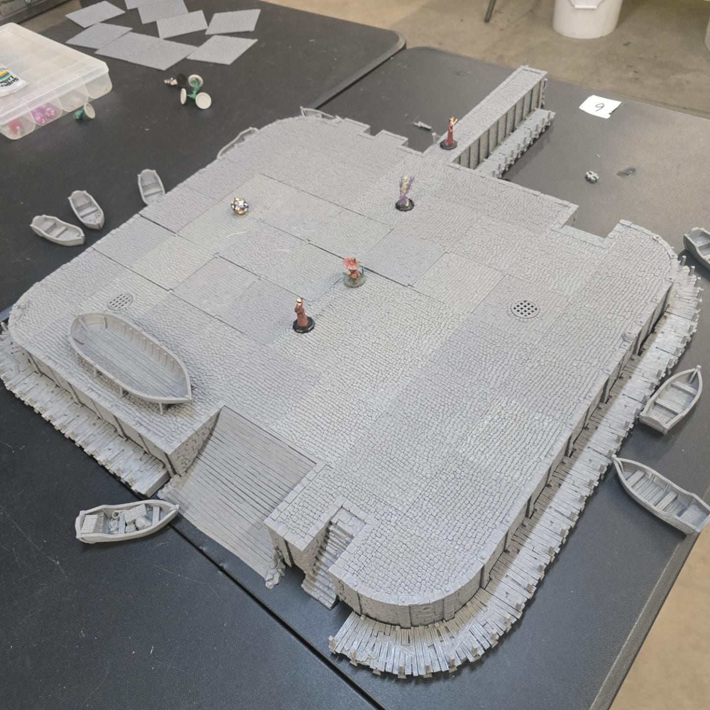 Large Quay Dock & Sewer System Set, Docks, Ancrabourg, cobblestone streets and sewers