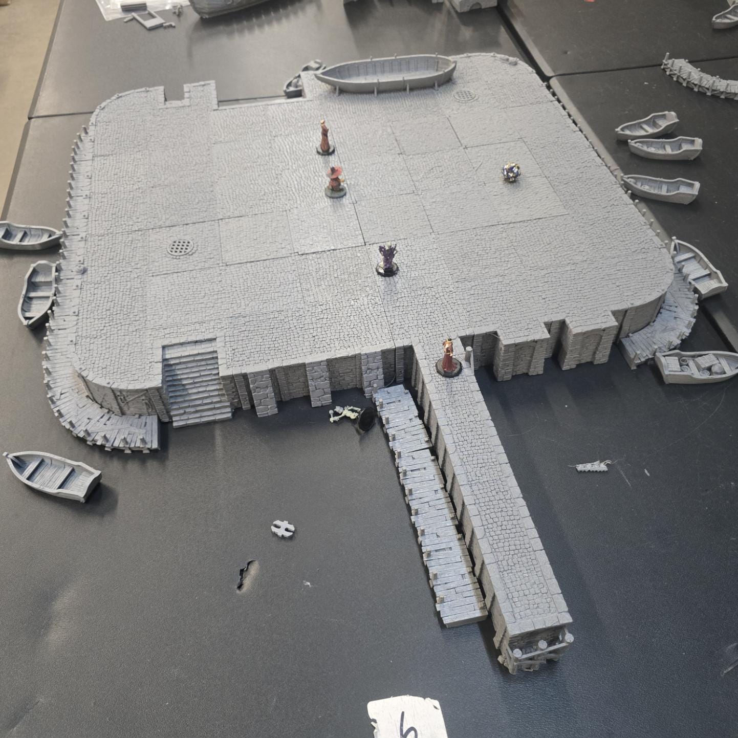 Large Quay Dock & Sewer System Set, Docks, Ancrabourg, cobblestone streets and sewers