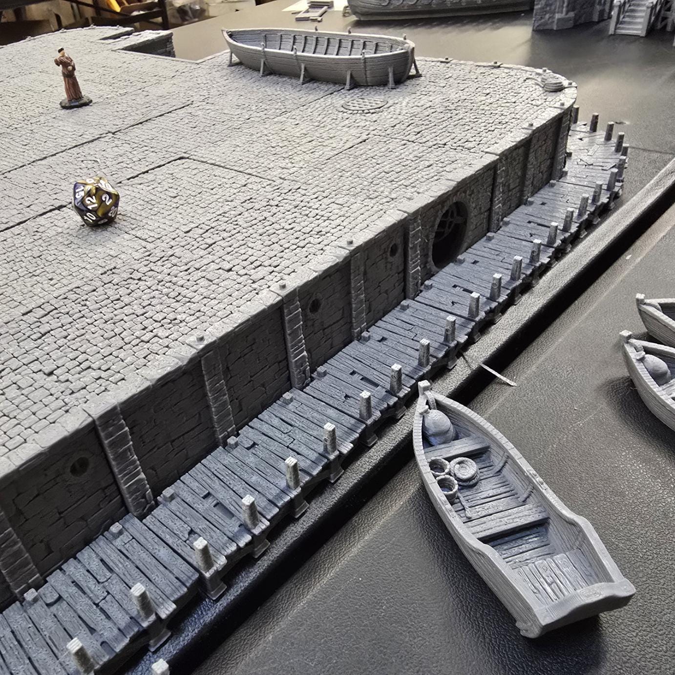 Large Quay Dock & Sewer System Set, Docks, Ancrabourg, cobblestone streets and sewers
