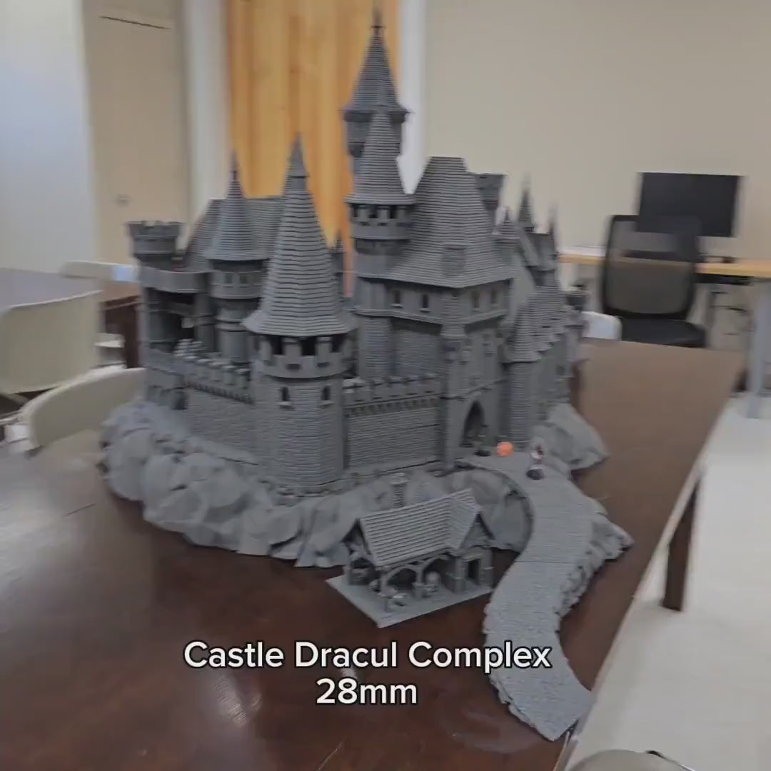 Castle Dracul-32mm, Curse of Strahd, Castle Terrain,  Castle Complex, Ravenloft, Vampire terrain, wargaming