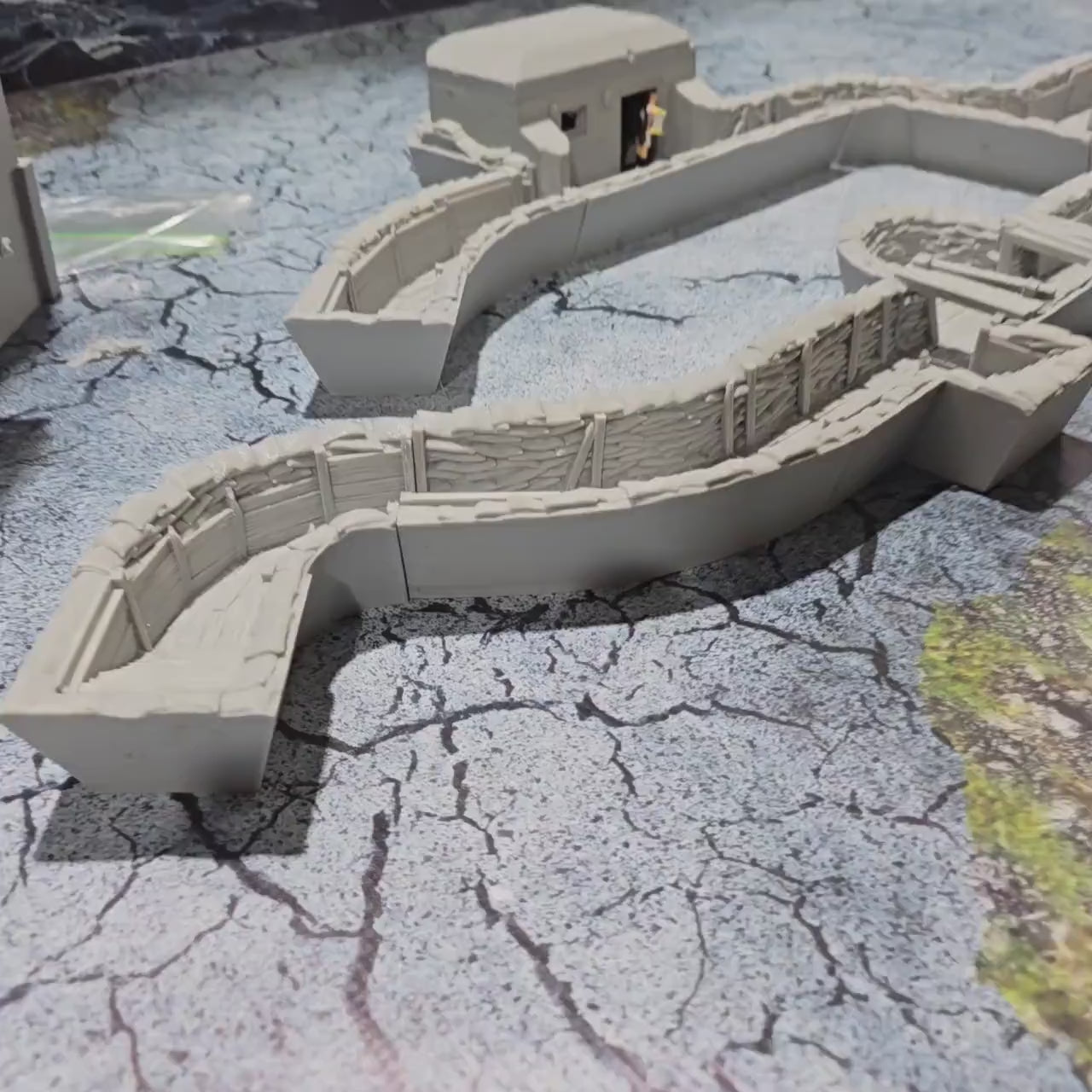 Modern Trench Line: Cold War Military Bunker System 28MM Tabletop Terrain, Model Railroading, Gaming