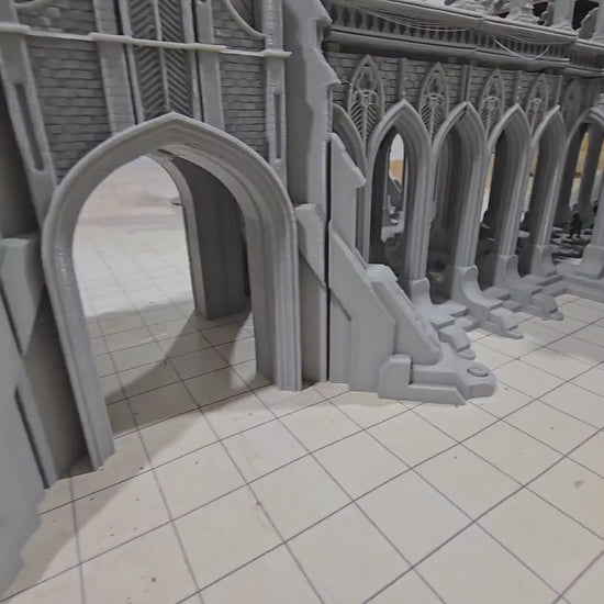 Grimdark Vestal Halls: Vestal Tunnels, Modular Gothic Ruins Terrain Set for Tabletop Games and Dioramas - Multiple Configurations Available