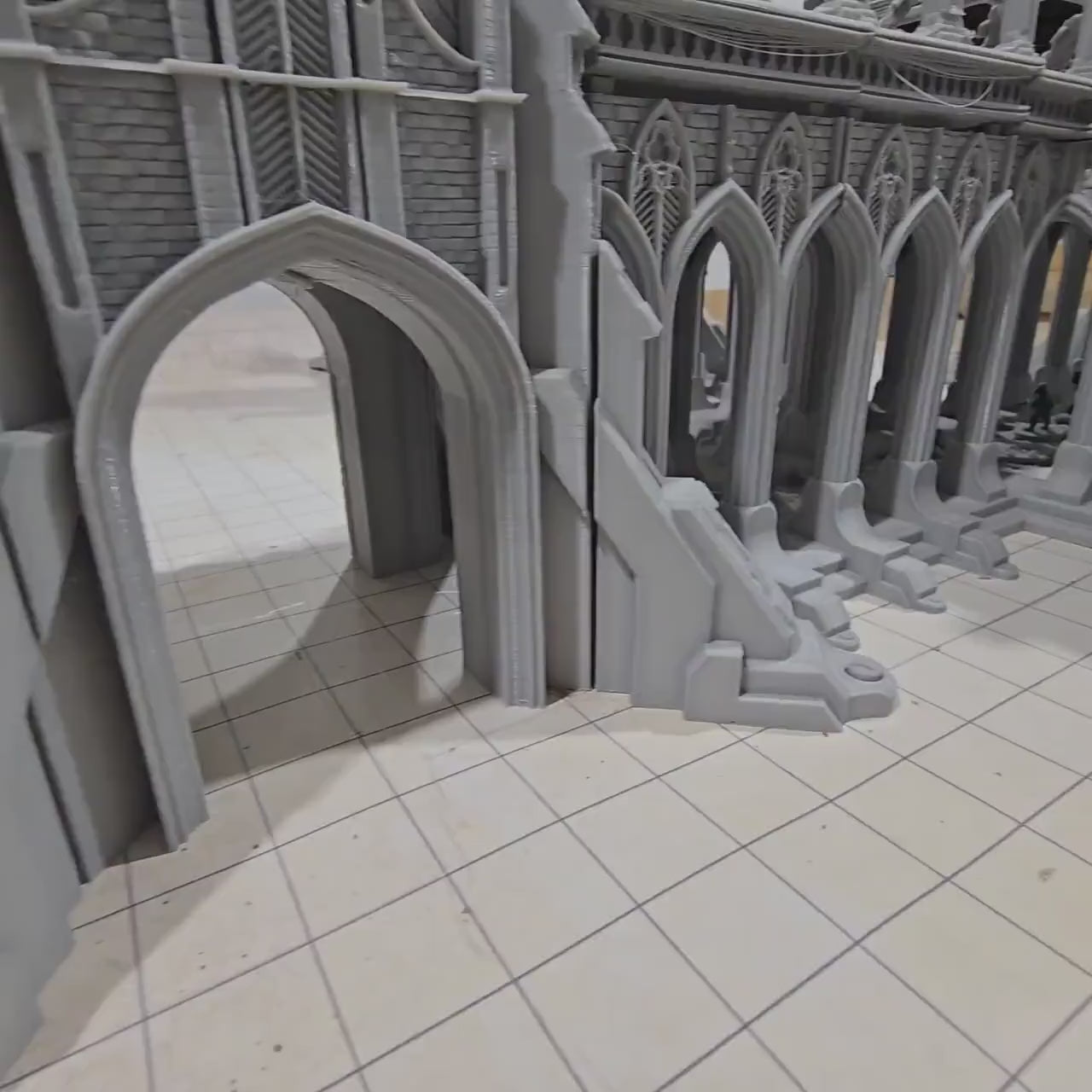 Grimdark Vestal Halls: Vestal Tunnels, Modular Gothic Ruins Terrain Set for Tabletop Games and Dioramas - Multiple Configurations Available