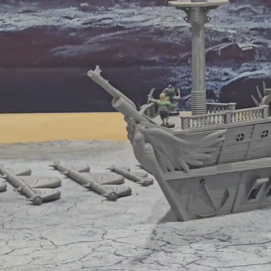 The Warship" Galleon Ghost: 17th Century Naval Warship - Strategy and Adventure Diorama