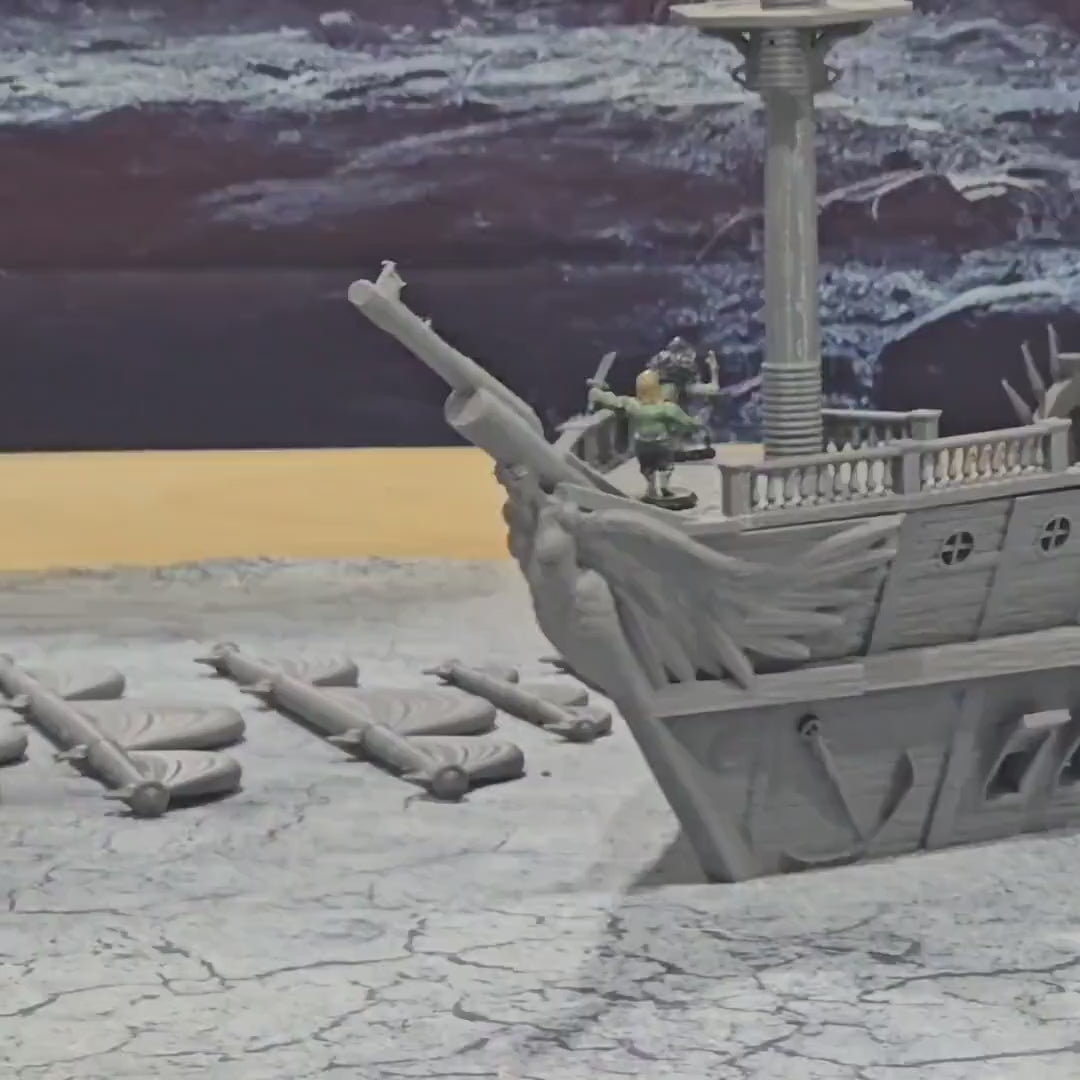 The Warship" Galleon Ghost: 17th Century Naval Warship - Strategy and Adventure Diorama