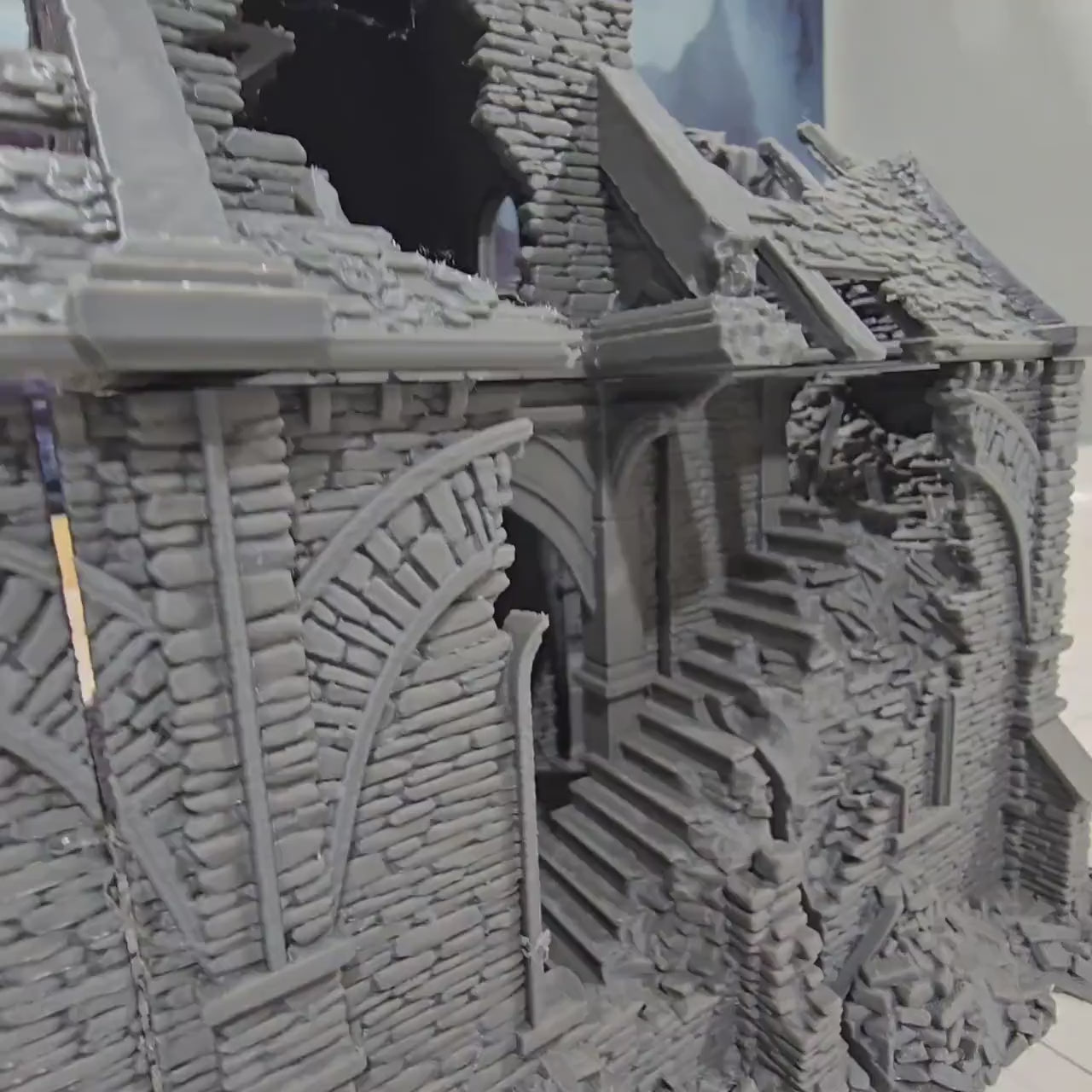Church of the Dale RUIN for DnD, Pathfinder, Bolt Action, Revolutionary War Games