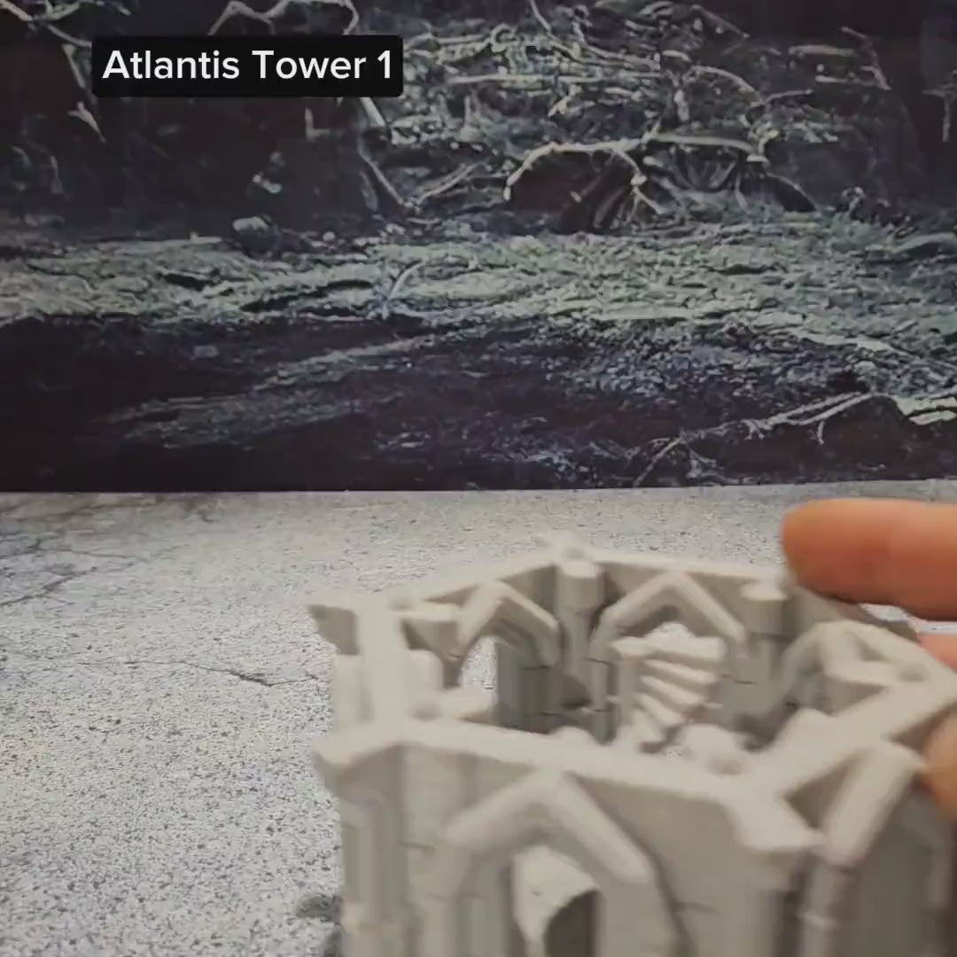 Atlantis Tower for DnD, Pathfinder - Enchanted Underwater Terrain