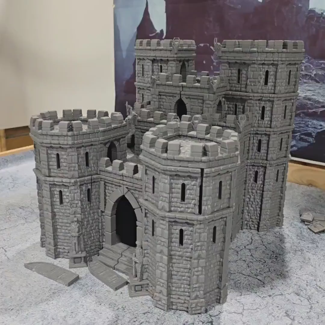 Dragon Keep: Gothic Fantasy Fortress Tower 28MM Tabletop Terrain, Model Railroading, Gaming
