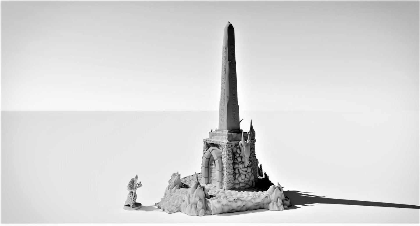 The Cursed Obelisk - 28mm Scale - Town Centerpiece - Warhammer - Dungeons and Dragons - 28mm Terrain - warhammer terrain