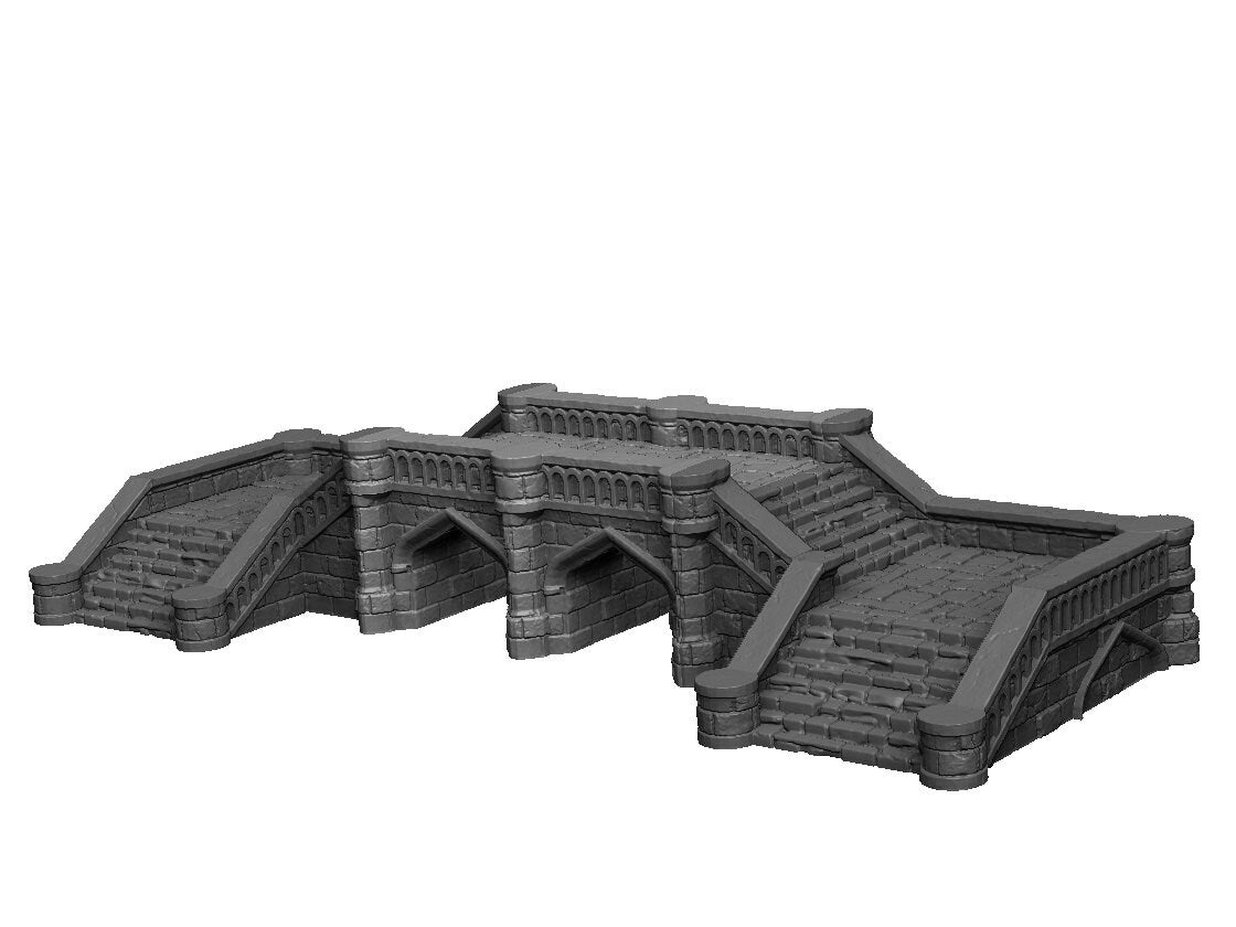 Stone Bridge - Modular - Scalable - Dark Realms 28mm - Warhammer - Dungeons and Dragons - 28mm Terrain - warhammer terrain