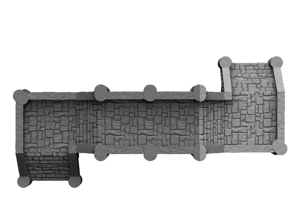 Stone Bridge - Modular - Scalable - Dark Realms 28mm - Warhammer - Dungeons and Dragons - 28mm Terrain - warhammer terrain