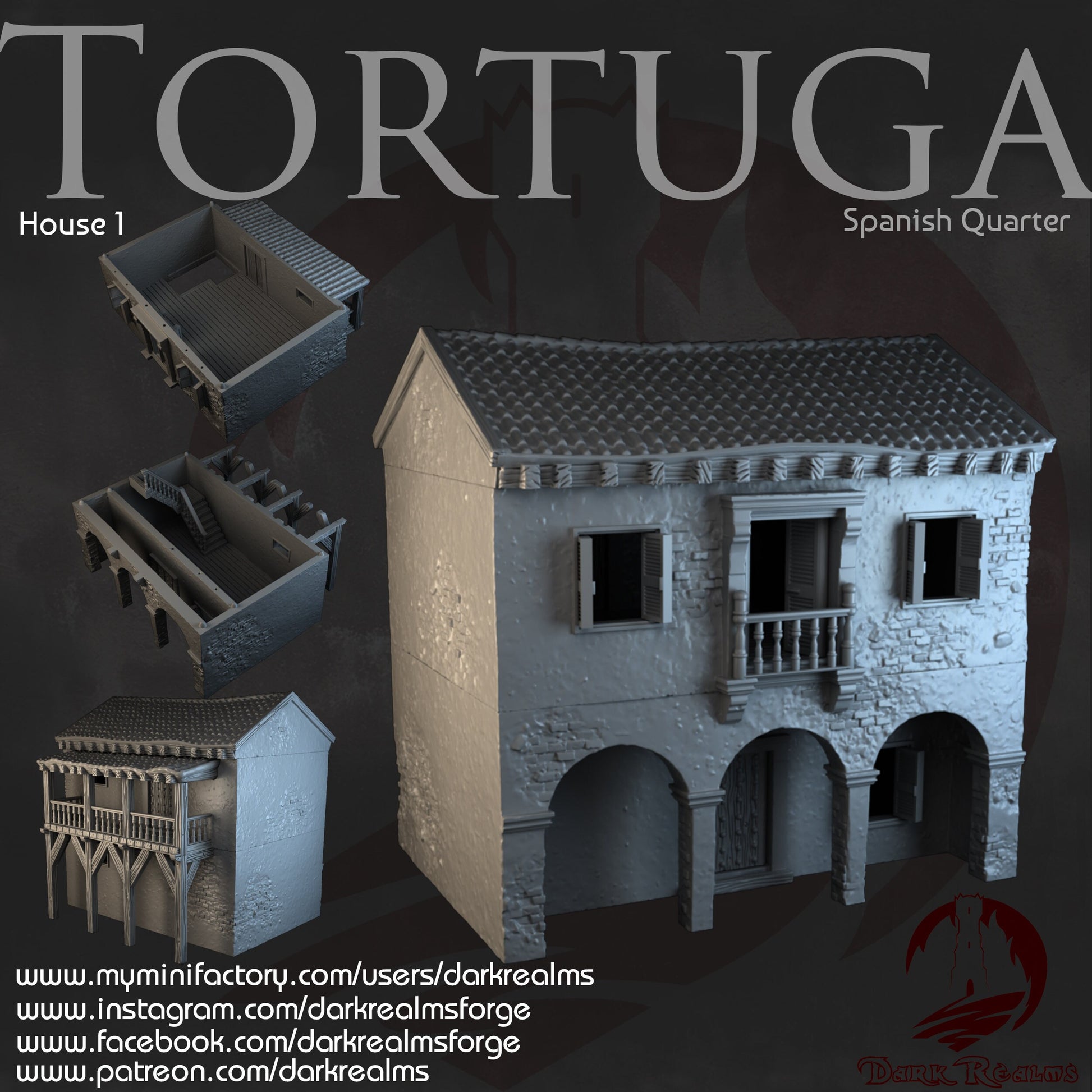 Pirate, Pirate Island, Spanish Island, Tortuga, Pirate Slum, SLum, Dark Realms, Dungeons and Dragons, Gift, Terrain, Tabletop Terrain, 28mm Terrain, Warhammer, Warhammer terrain, Warhammer Pirate, Pirates, DnD Terrain, Treasure Island, Tolkien