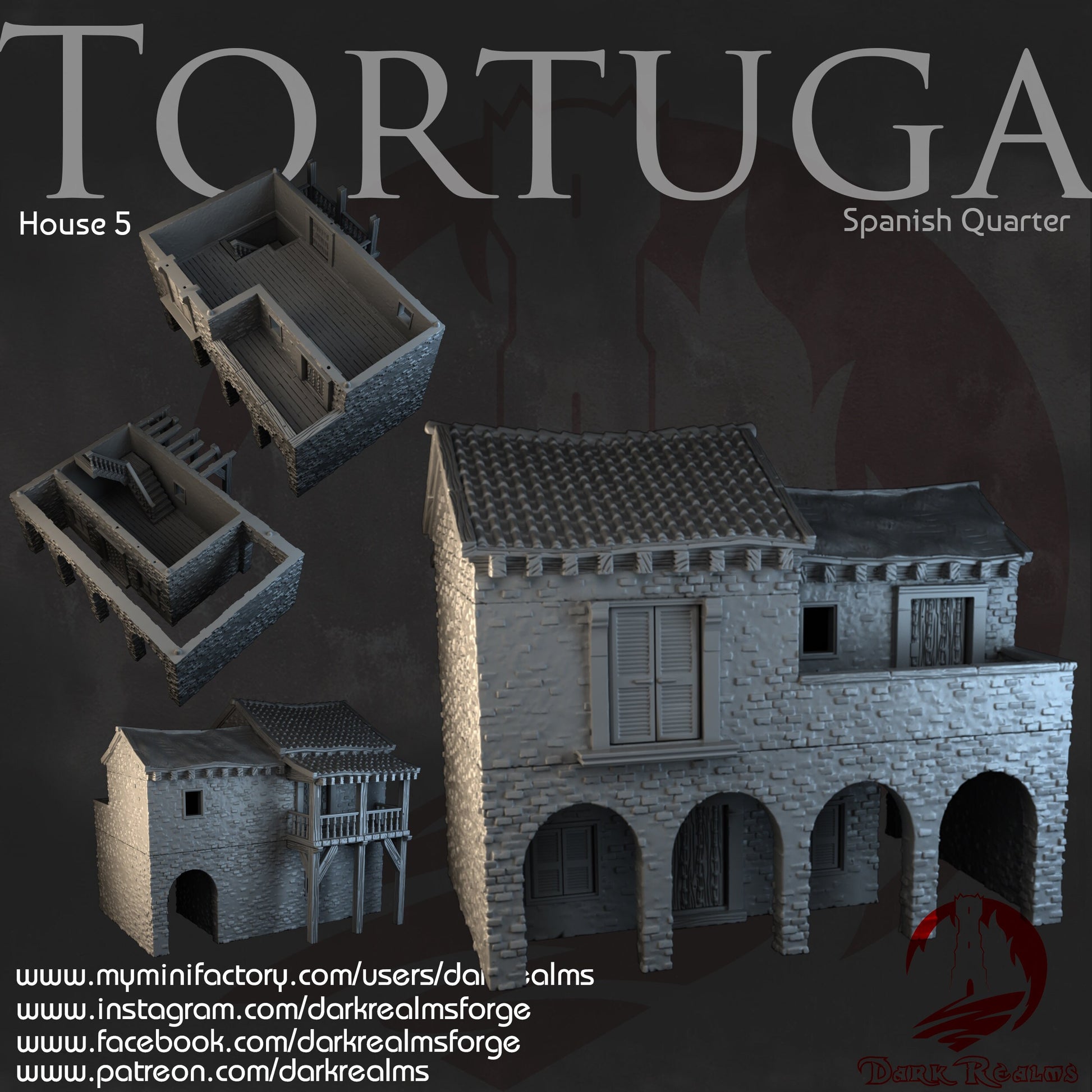 Pirate, Pirate Island, Spanish Island, Tortuga, Pirate Slum, SLum, Dark Realms, Dungeons and Dragons, Gift, Terrain, Tabletop Terrain, 28mm Terrain, Warhammer, Warhammer terrain, Warhammer Pirate, Pirates, DnD Terrain, Treasure Island, Tolkien