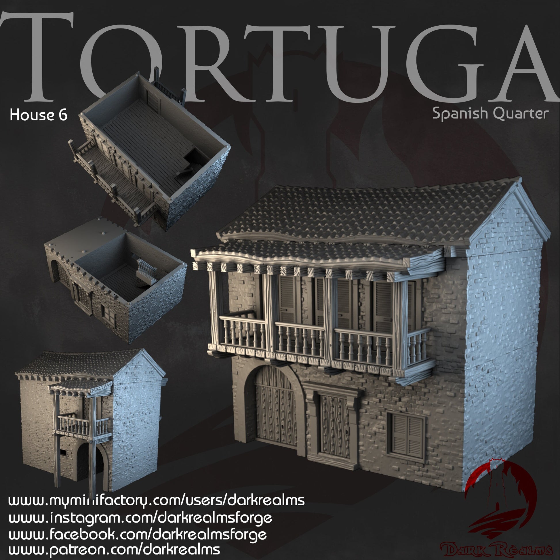 Pirate, Pirate Island, Spanish Island, Tortuga, Pirate Slum, SLum, Dark Realms, Dungeons and Dragons, Gift, Terrain, Tabletop Terrain, 28mm Terrain, Warhammer, Warhammer terrain, Warhammer Pirate, Pirates, DnD Terrain, Treasure Island, Tolkien