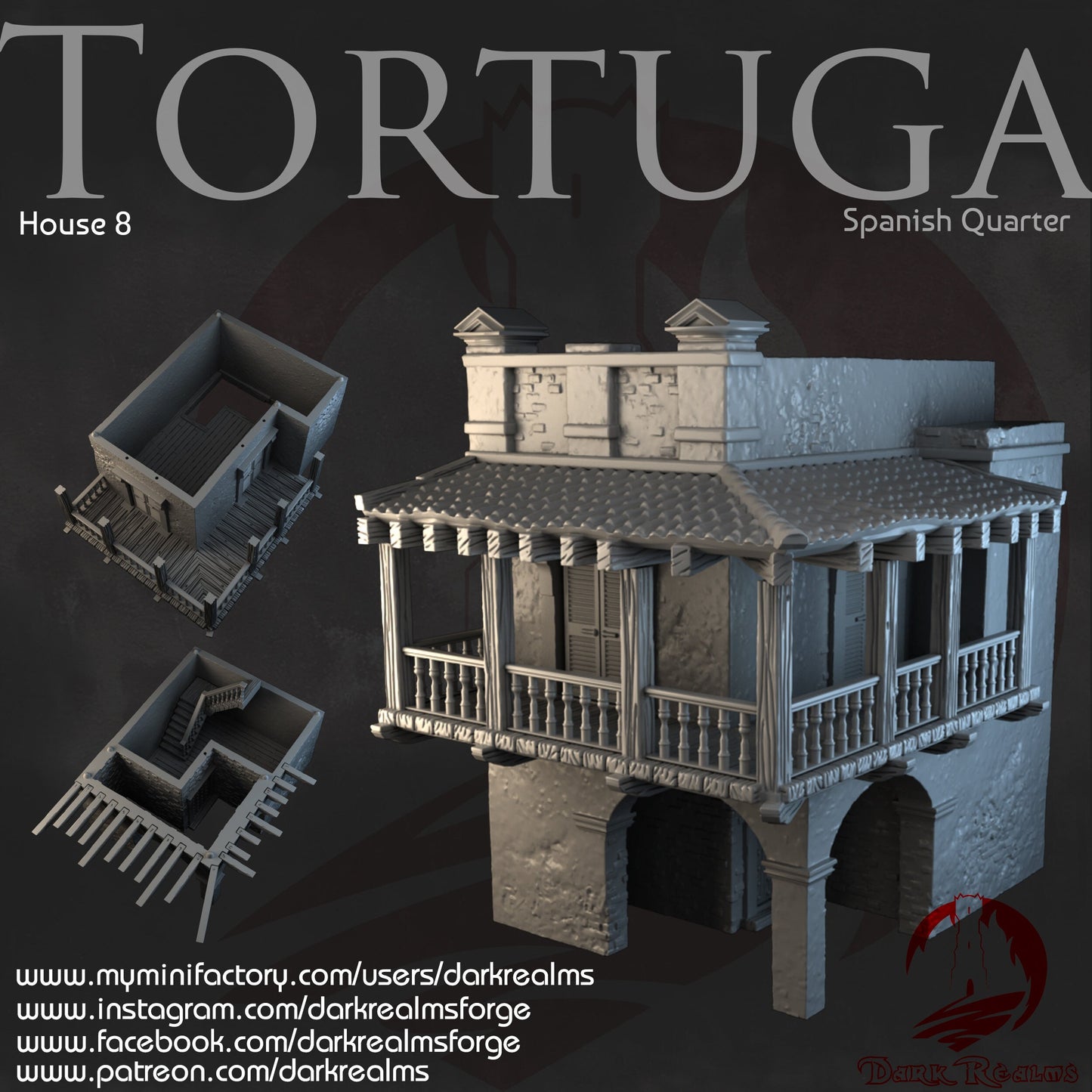 Pirate, Pirate Island, Spanish Island, Tortuga, Pirate Slum, SLum, Dark Realms, Dungeons and Dragons, Gift, Terrain, Tabletop Terrain, 28mm Terrain, Warhammer, Warhammer terrain, Warhammer Pirate, Pirates, DnD Terrain, Treasure Island, Tolkien