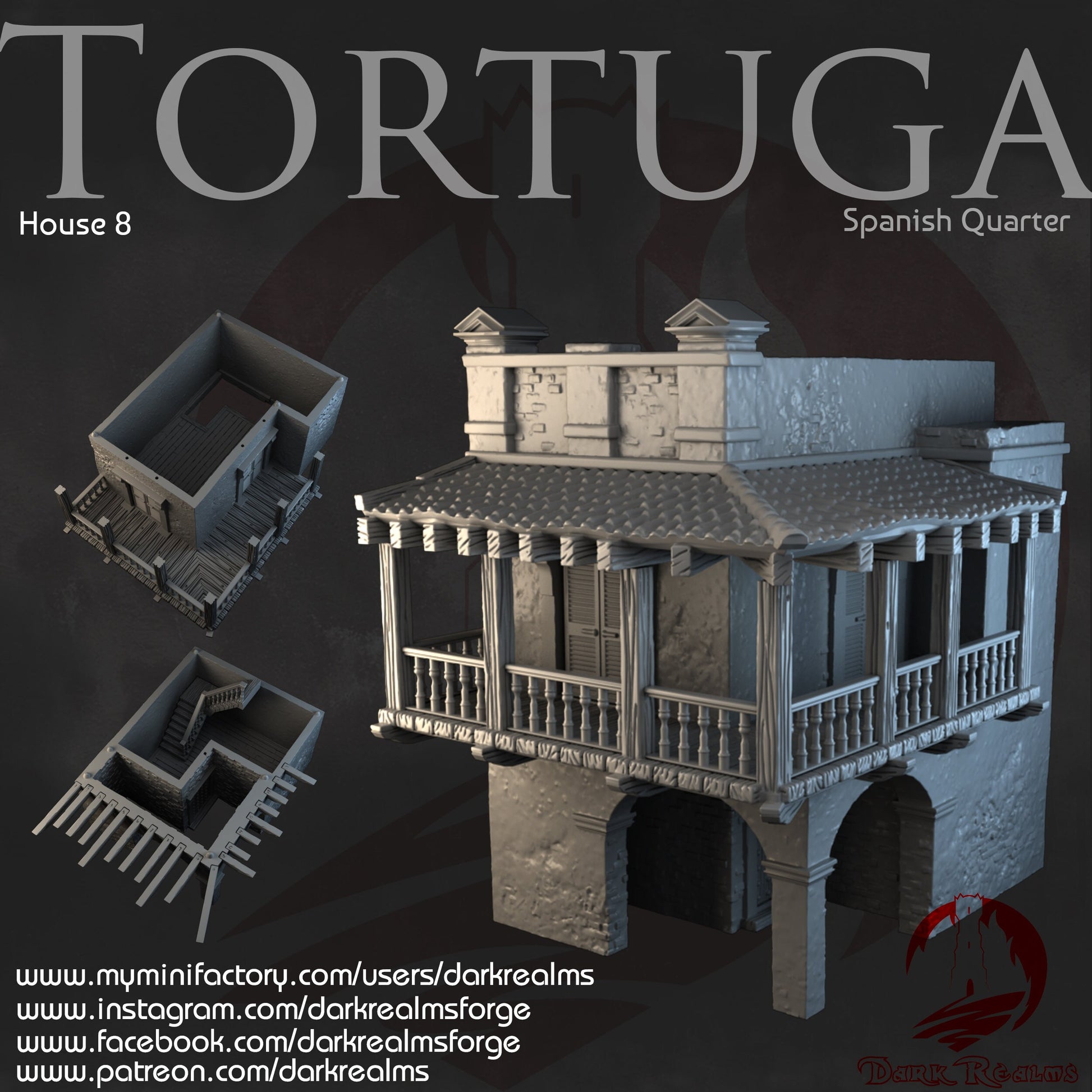 Pirate, Pirate Island, Spanish Island, Tortuga, Pirate Slum, SLum, Dark Realms, Dungeons and Dragons, Gift, Terrain, Tabletop Terrain, 28mm Terrain, Warhammer, Warhammer terrain, Warhammer Pirate, Pirates, DnD Terrain, Treasure Island, Tolkien