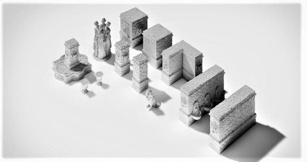 Scatter Collection, Castle Scatter, Scatter Terrain, Dungeons and Dragons, 28mm Scatter