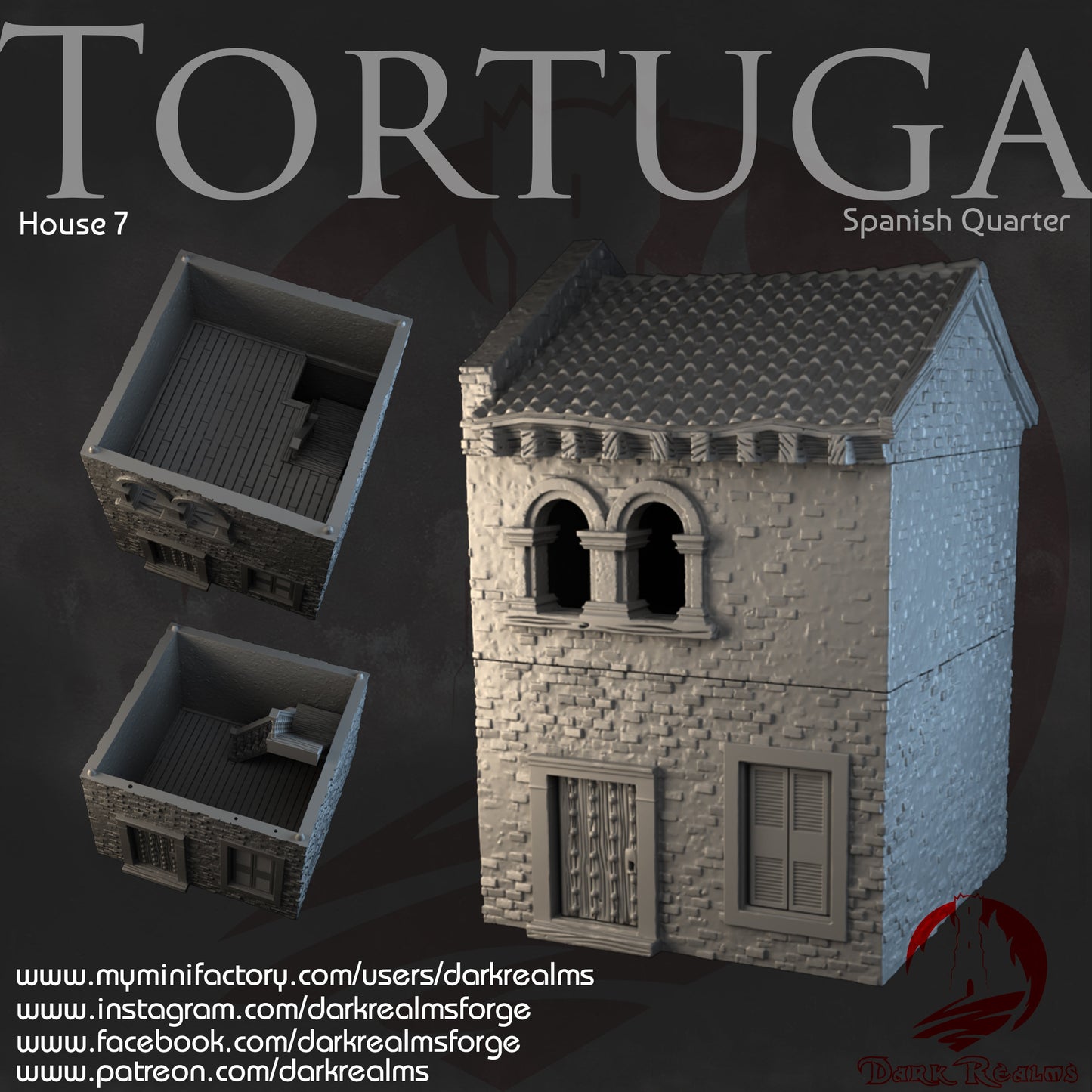 Pirate, Pirate Island, Spanish Island, Tortuga, Pirate Slum, SLum, Dark Realms, Dungeons and Dragons, Gift, Terrain, Tabletop Terrain, 28mm Terrain, Warhammer, Warhammer terrain, Warhammer Pirate, Pirates, DnD Terrain, Treasure Island, Tolkien