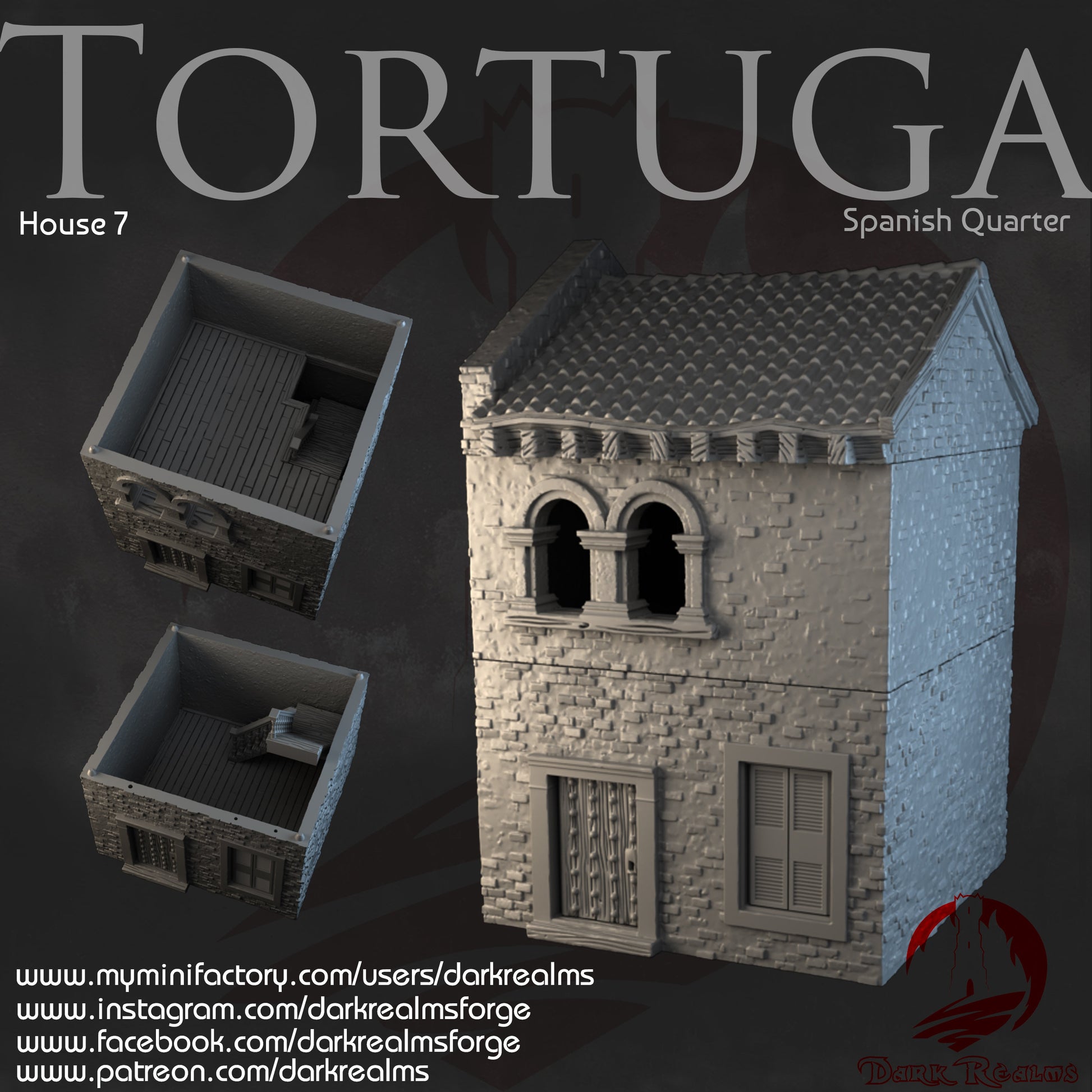 Pirate, Pirate Island, Spanish Island, Tortuga, Pirate Slum, SLum, Dark Realms, Dungeons and Dragons, Gift, Terrain, Tabletop Terrain, 28mm Terrain, Warhammer, Warhammer terrain, Warhammer Pirate, Pirates, DnD Terrain, Treasure Island, Tolkien
