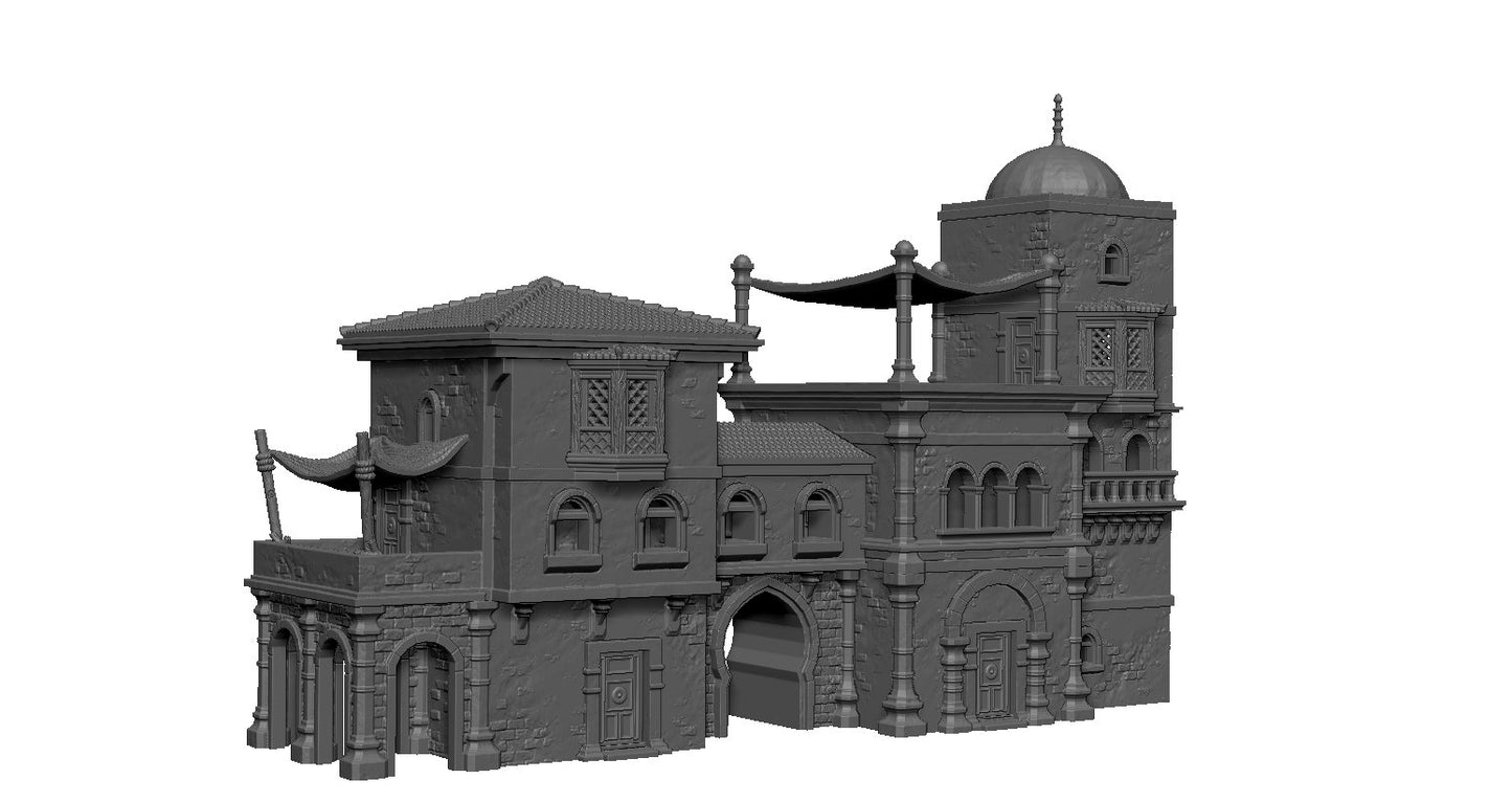 The Manor of Corsairs, 28mm, Dungeons and Dragons, Warhammer terrain, Estate, Manor House, Tabletop Adventures