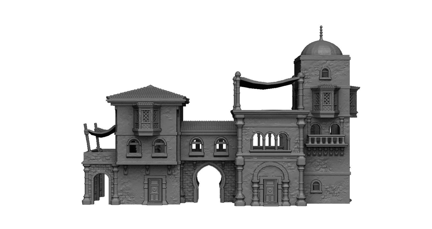 The Manor of Corsairs, 28mm, Dungeons and Dragons, Warhammer terrain, Estate, Manor House, Tabletop Adventures