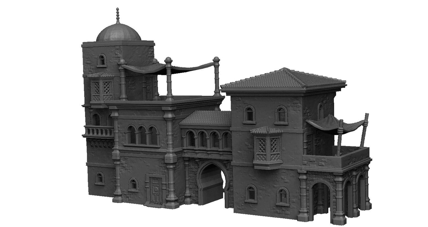 The Manor of Corsairs, 28mm, Dungeons and Dragons, Warhammer terrain, Estate, Manor House, Tabletop Adventures