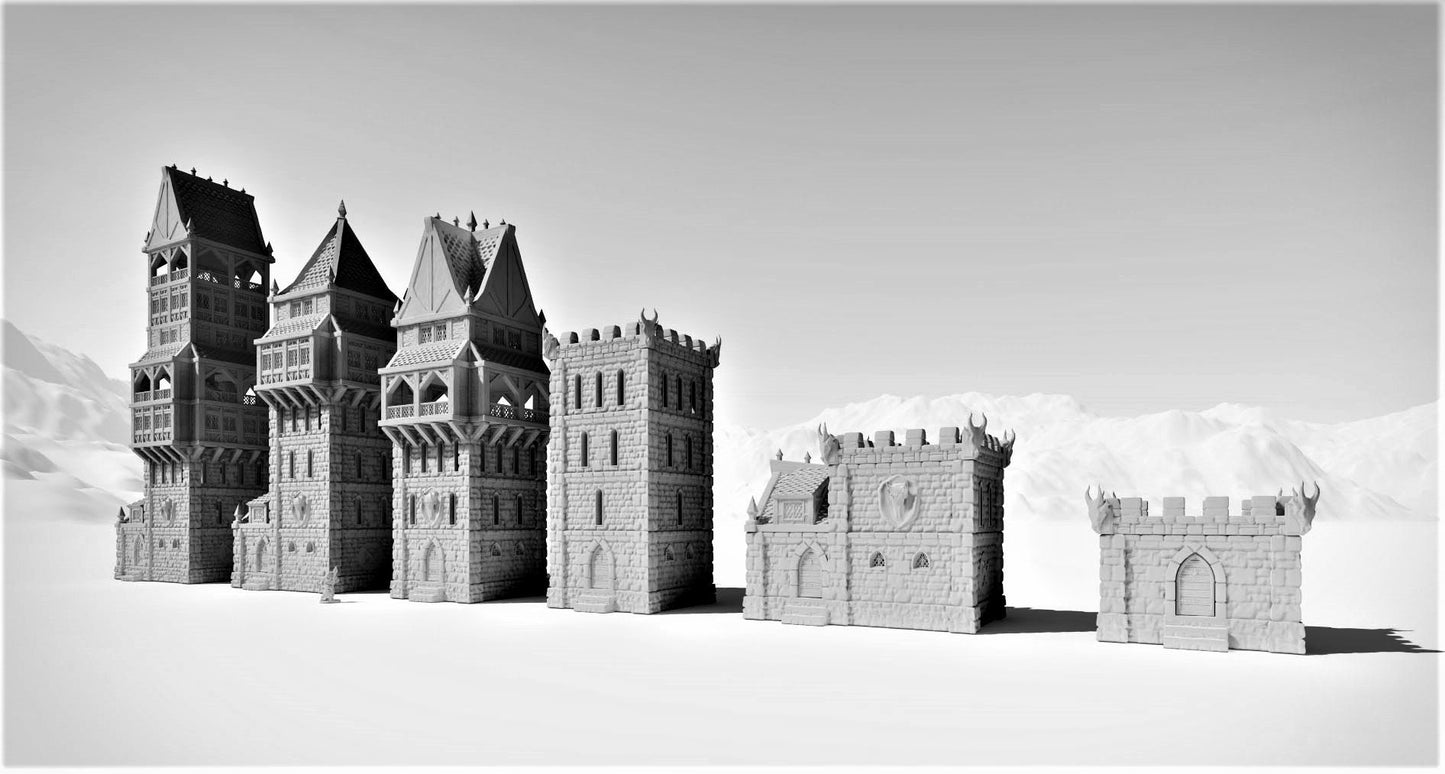 Small Watch Tower - Drennheim - 28mm Or 32mm Terrain - Castle - Warhammer- Tower dungeons and dragons - Warhammer - warhammer terrain